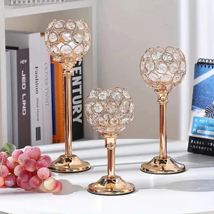Giá Đỡ Đèn Cầy Pha Lê Trang Trí Bàn Tiệc Cưới