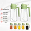 Chai đựng dầu ăn thủy tinh nắp mở tự động, Bình xịt dầu ăn thông minh 2 trong 1 dung tích 470ml