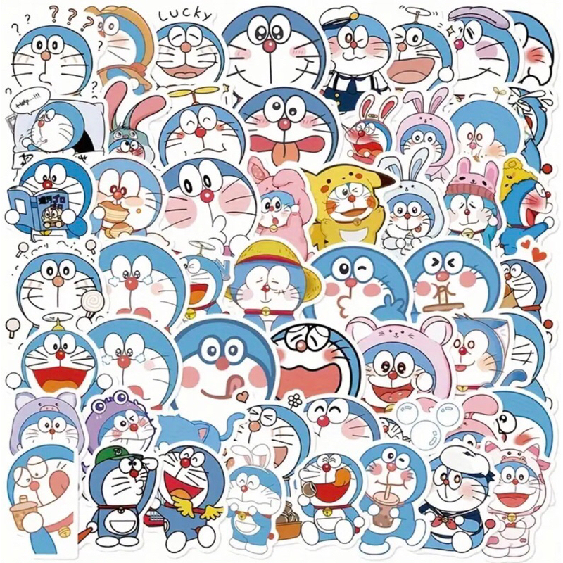 60 sticker nhân vật Doraemon anime dễ thương