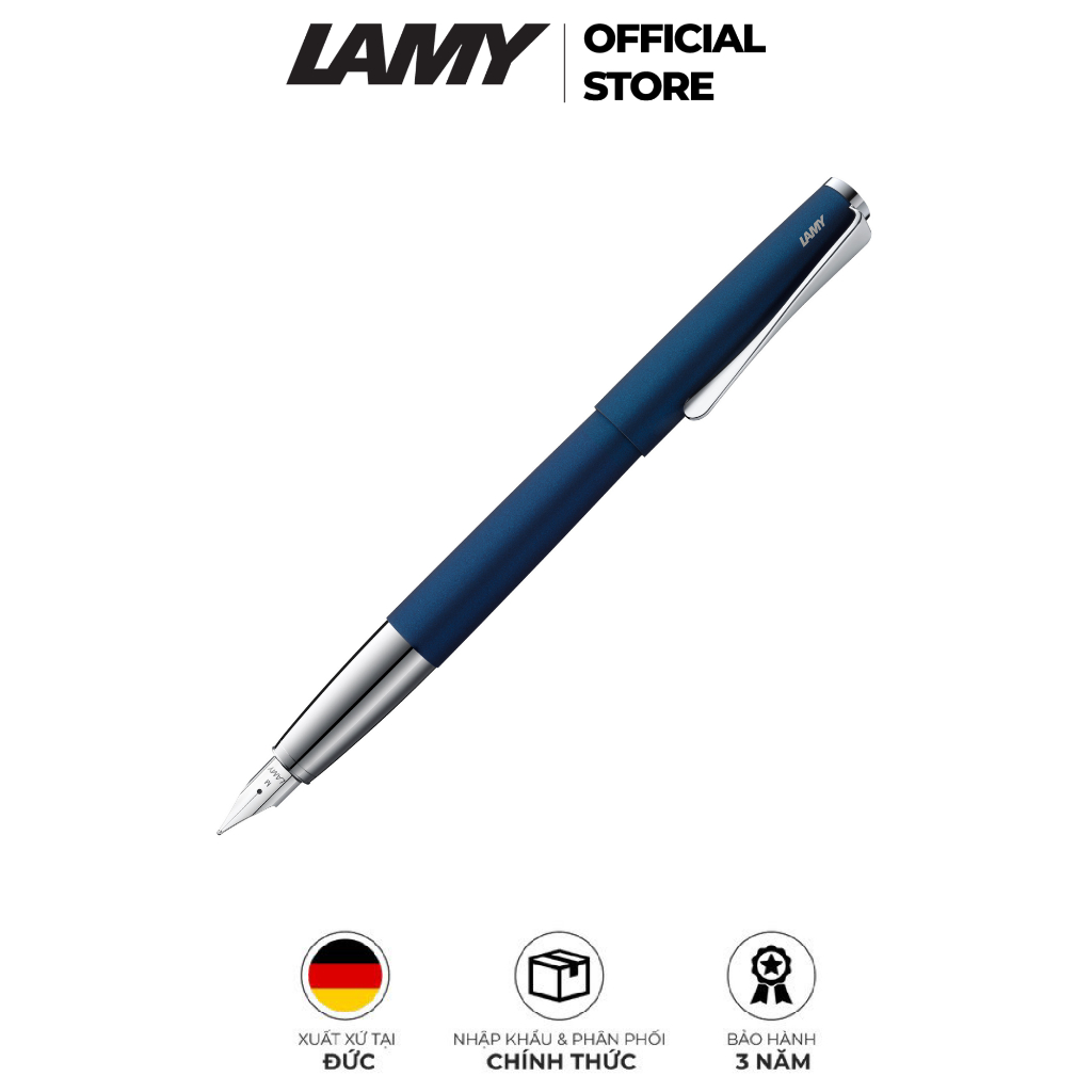 Stylo-Plume Lamy Studio Imperial Blue - Plume B - Métal Élégant Avec Cartouche Bleue