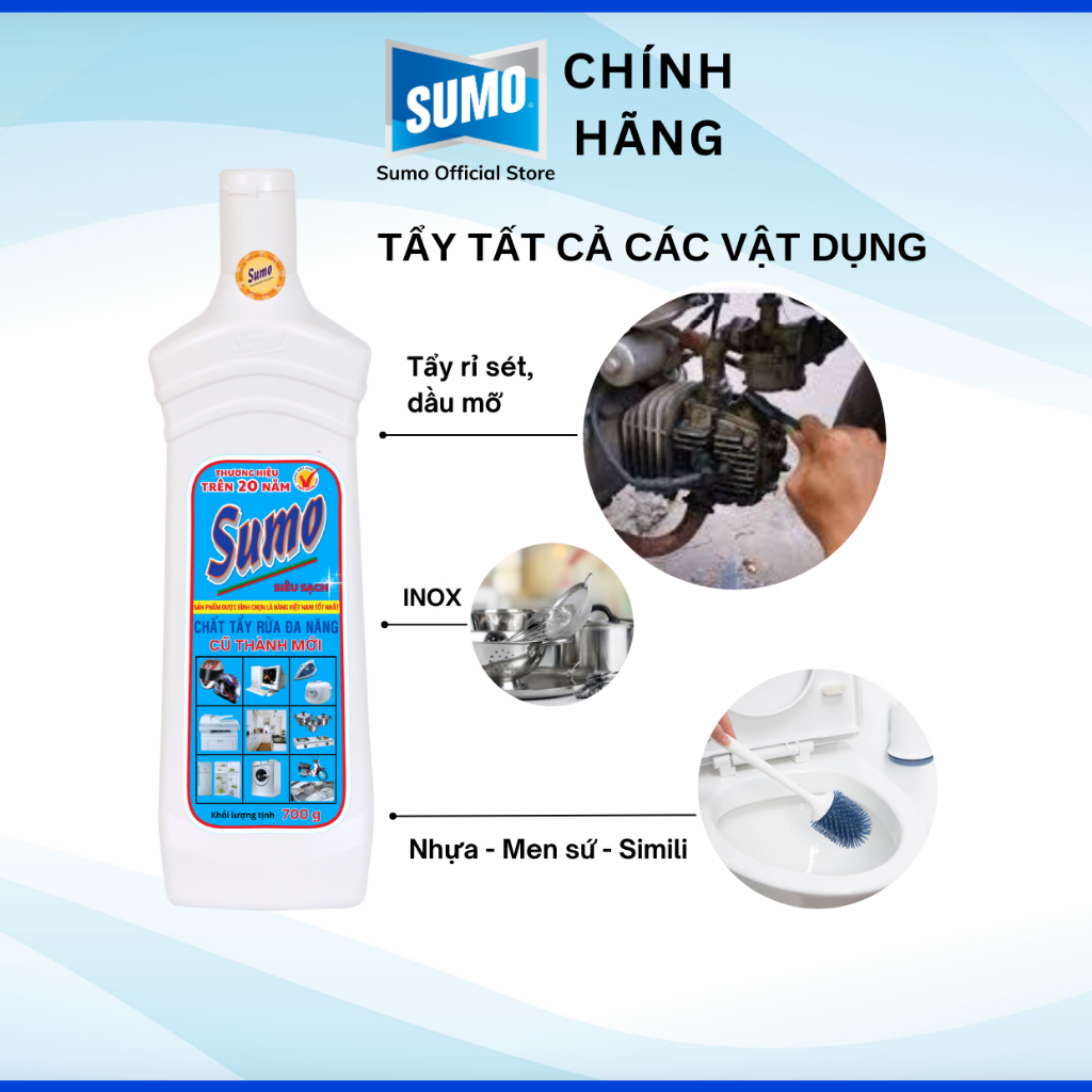 [CHÍNH HÃNG] Chai Tẩy Rửa Đa Năng SUMO Tẩy Sạch Cặn Canxi Rỉ Sét Kim Loại Nhựa Dơ