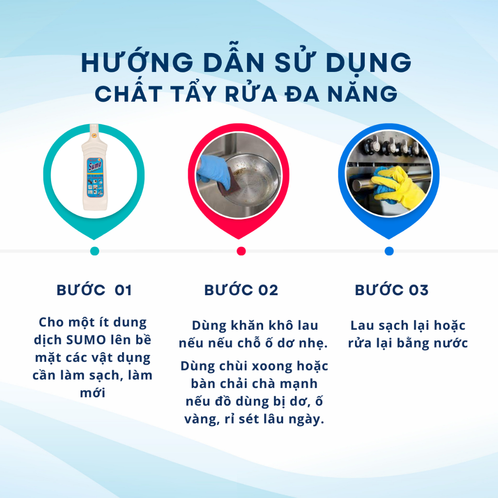 [CHÍNH HÃNG] Chai Tẩy Rửa Đa Năng SUMO Tẩy Sạch Cặn Canxi Rỉ Sét Kim Loại Nhựa Dơ