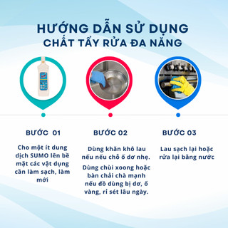 Tẩy Đa Năng Sumo Tẩy Sạch Cặn Canxi Rỉ Sét Kim Loại Nhựa Dơ