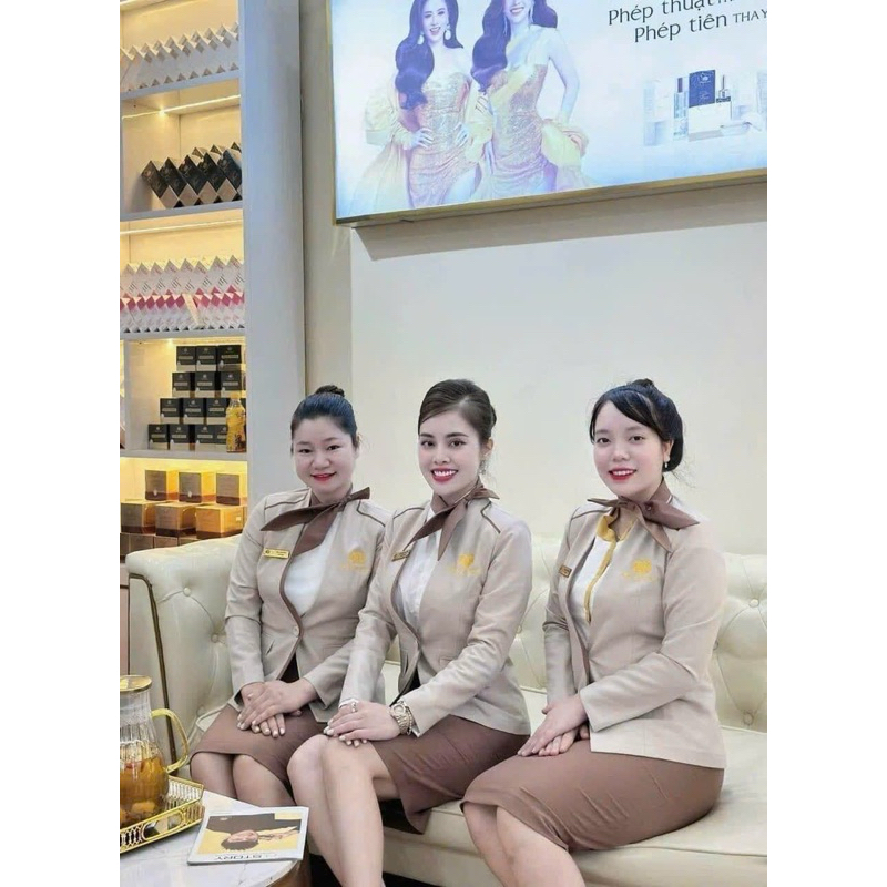 Đồng phục quản lý spa, thẩm mỹ viện hàng cao cấp chất liệu cotton lạnh