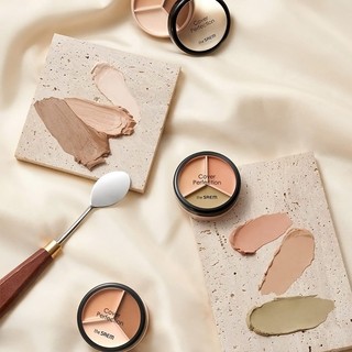 Bảng che khuyết điểm triệt sắc The Saem 3 ô đa năng Cover Perfection Triple Pot Mẫu Thử Duduhouse