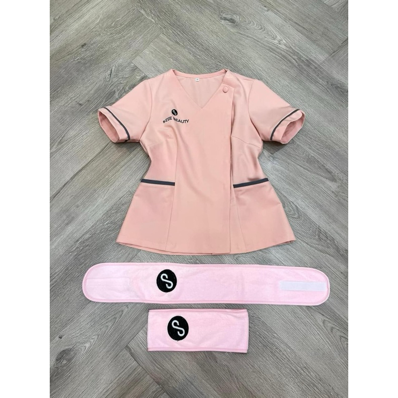 Đồng Phục Spa, thẩm mỹ viện, y tế,mầm non cao cấp chất liệu cotton lạnh (hàng thiết kế)