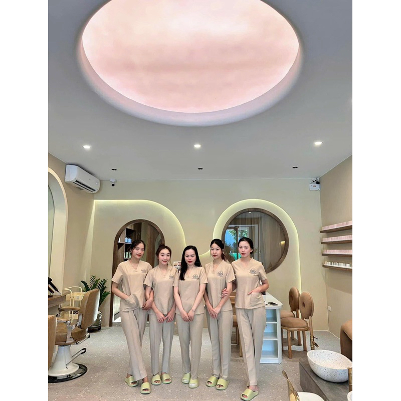 Đồng Phục Spa, thẩm mỹ viện, y tế,mầm non cao cấp chất liệu cotton lạnh (hàng thiết kế)