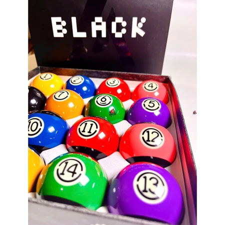 Bộ 16 Bóng Bida Lỗ Black Dyna Mắt Gà Thịnh Tâm, Hộp Bóng Bi-a Pool Kim Cương Yanmeiya