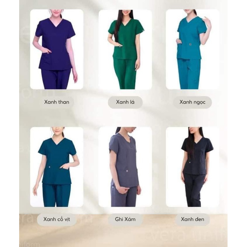 Bộ đồng phục spa vải cotton,scrubs bác sĩ cao cấp,quần áo điều dưỡng,dược sĩ,đồng phục phòng khám,nha khoa,thẩm mỹ viện