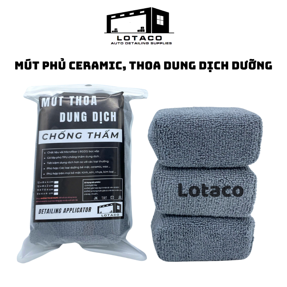 Bộ mút phủ ceramic, thao dung dịch dưỡng detailing chuyên dùng [ CÓ LỚP ...