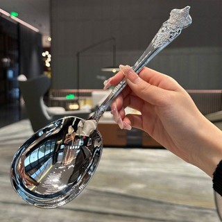 Thìa muỗng hoàng gia bản to [773], inox 316NDT, cán khắc  tinh tế