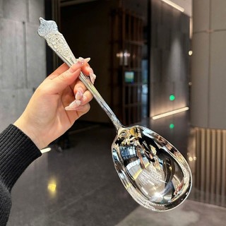 Thìa muỗng hoàng gia bản to [773], inox 316NDT, cán khắc  tinh tế