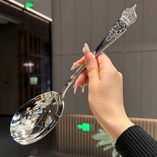 Thìa muỗng hoàng gia bản to [773], inox 316NDT, cán khắc  tinh tế