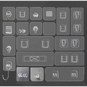 Miếng dán tường chịu lực móc treo siêu dính chống thấm nước đồ gia dụng tiện ích decor nhà tiện lợi