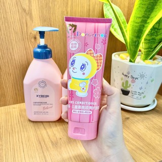 Dầu xả Doraemon cho bé từ 3 đến 15 tuổi  chiết xuất thiên nhiên, giảm gãy rụng cho tóc 150g