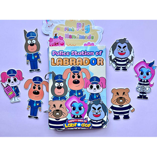 Đồ chơi bóc dán Sở cảnh sát Labrador - Búp bê giấy Pighandmade