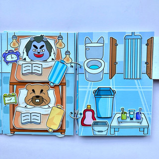 Đồ chơi bóc dán Sở cảnh sát Labrador - Búp bê giấy Pighandmade