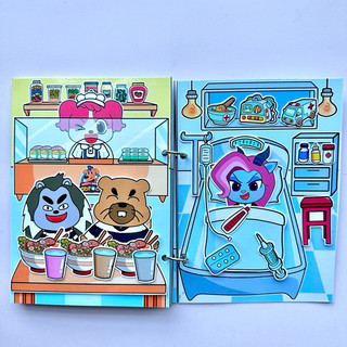 Đồ chơi bóc dán Sở cảnh sát Labrador - Búp bê giấy Pighandmade