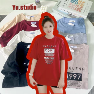 Áo thun nữ YUSTUDIO 3158 tay lỡ form rộng chất cotton khô mẫu TH QUENH 1997
