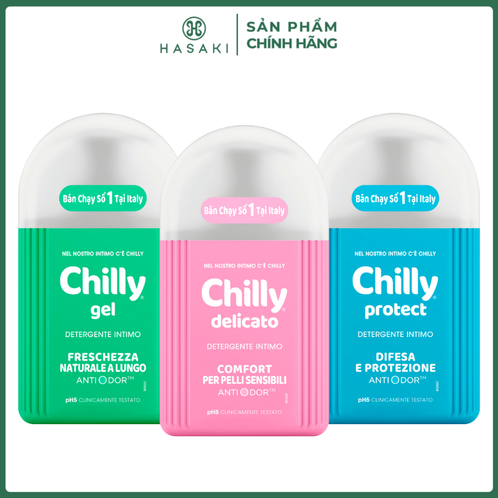 Dung Dịch Vệ Sinh Phụ Nữ Chilly Dịu Êm Tươi Mát 200ml