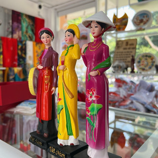 Bộ 3 tượng cô gái Bắc Trung Nam ba miền Decor Gift