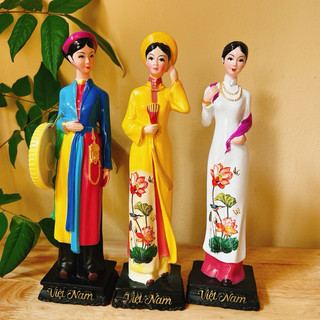 Bộ 3 tượng cô gái Bắc Trung Nam ba miền Decor Gift