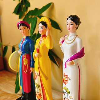 Bộ 3 tượng cô gái Bắc Trung Nam ba miền Decor Gift