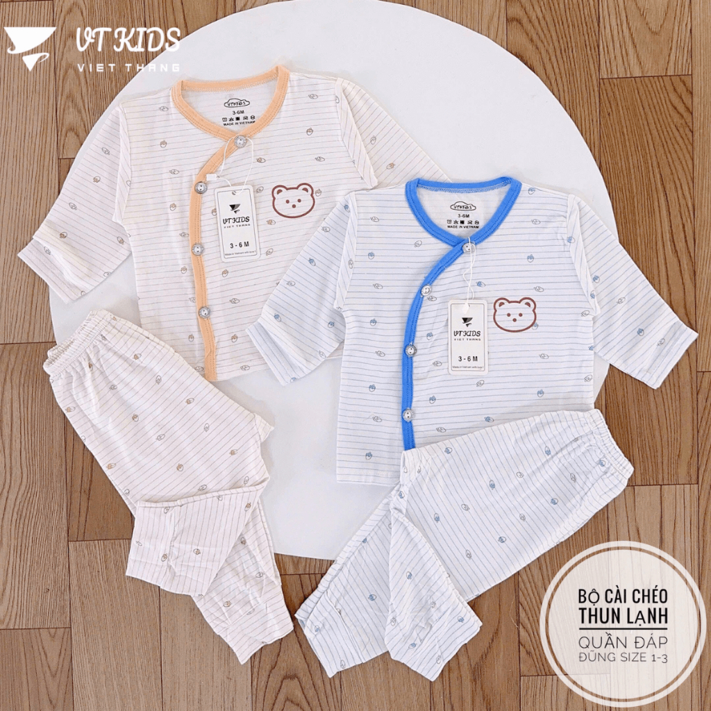 Set 2/3 Bộ quần áo dài tay VT cho bé sơ sinh vải thun lạnh PEPTIT mềm mịn cho bé sơ sinh 0-9 tháng DL11 Đậu Đậu Store