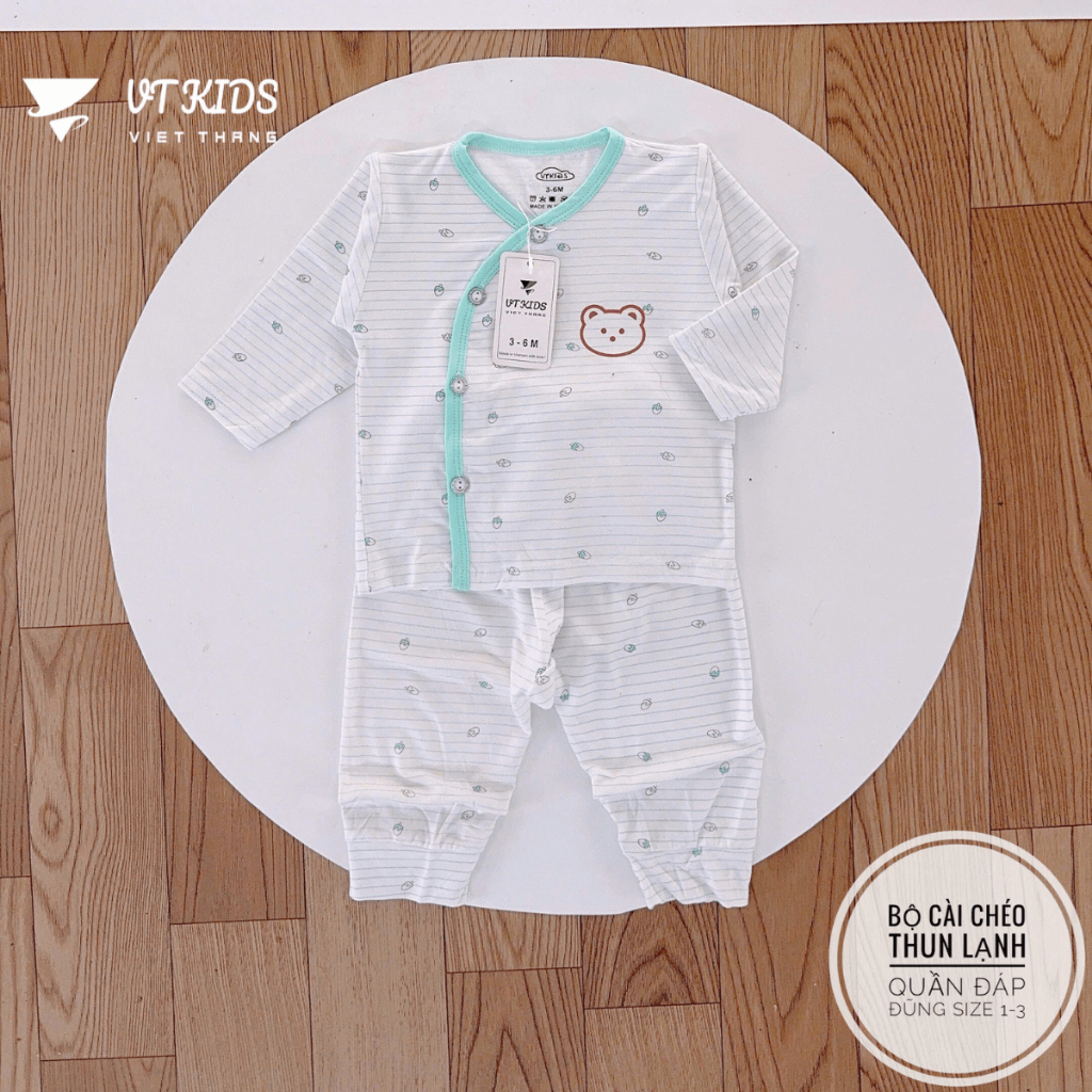 Set 2/3 Bộ quần áo dài tay VT cho bé sơ sinh vải thun lạnh PEPTIT mềm mịn cho bé sơ sinh 0-9 tháng DL11 Đậu Đậu Store