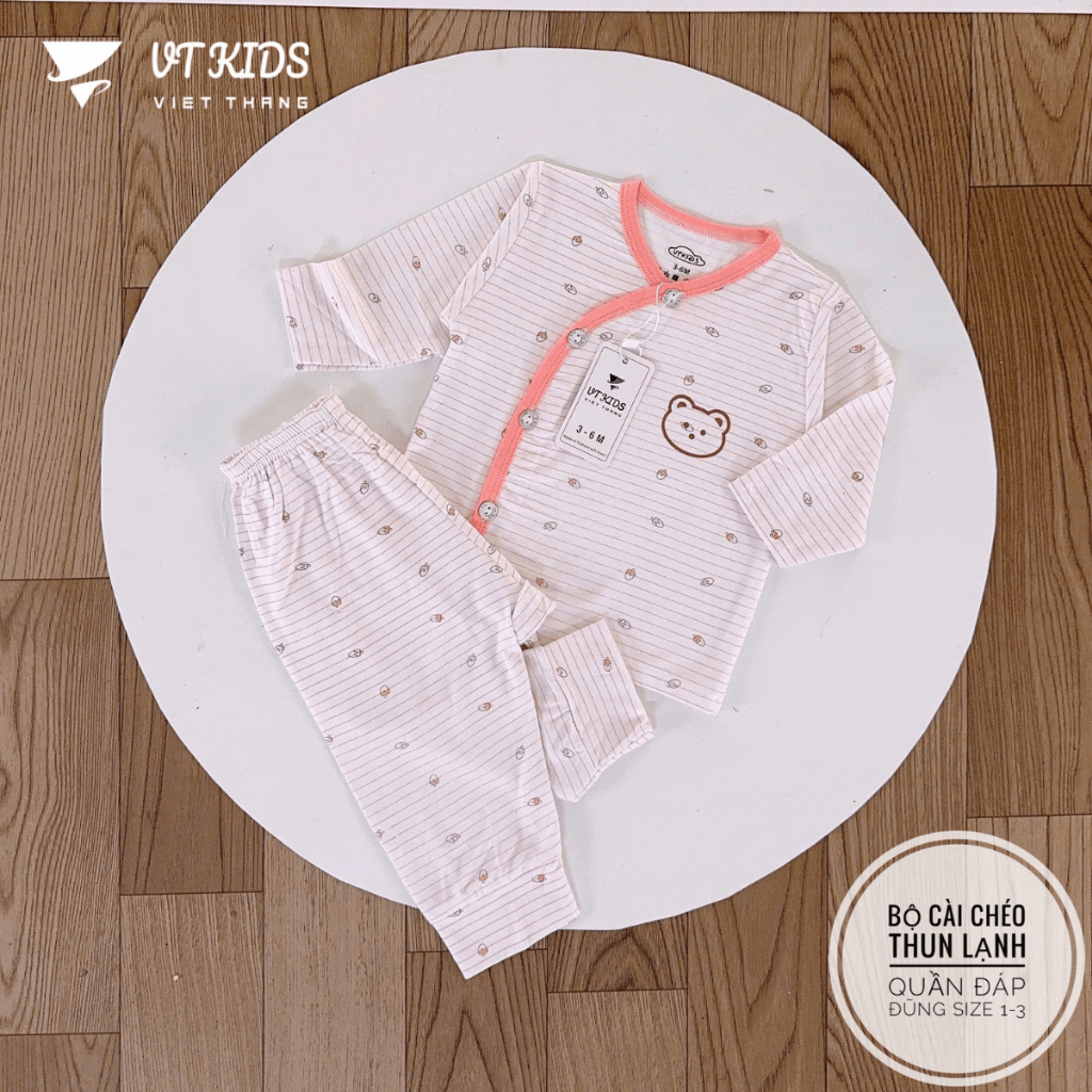 Set 2/3 Bộ quần áo dài tay VT cho bé sơ sinh vải thun lạnh PEPTIT mềm mịn cho bé sơ sinh 0-9 tháng DL11 Đậu Đậu Store