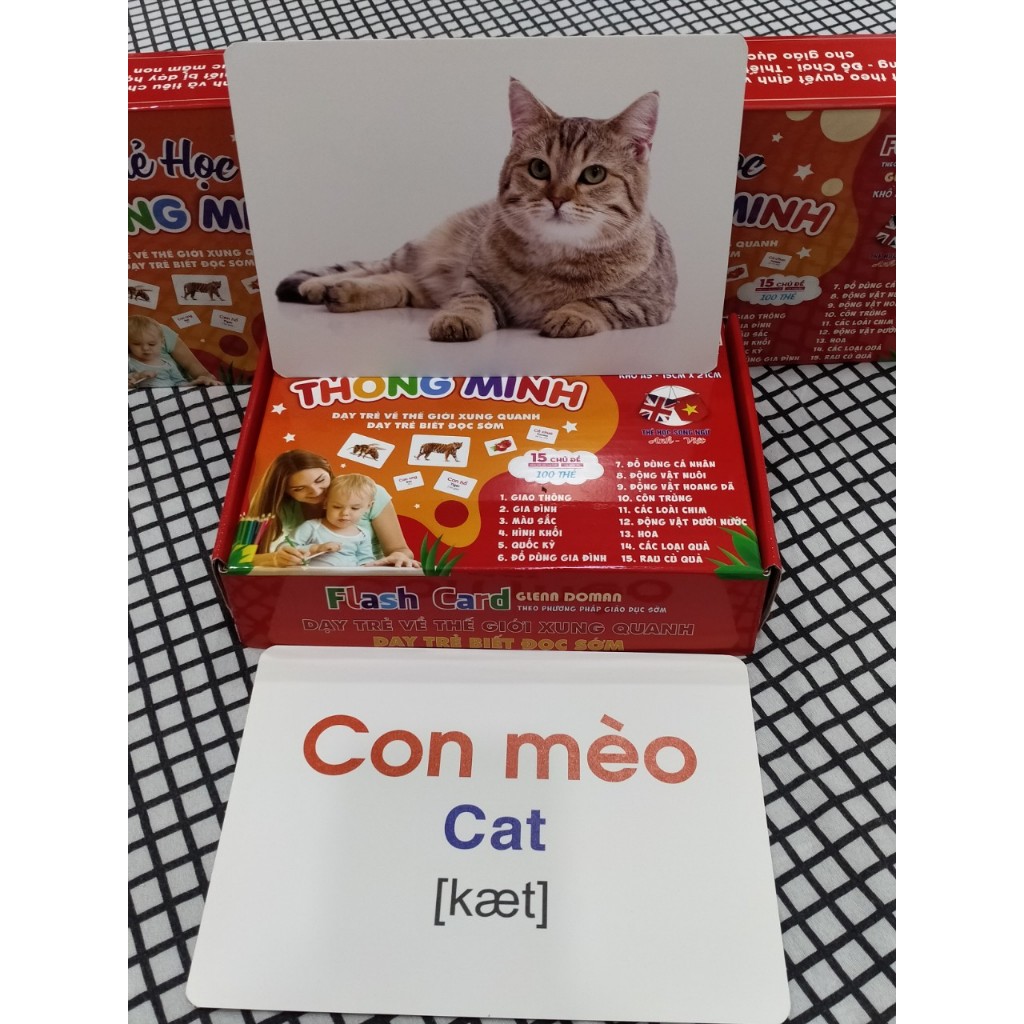 [Loại 1] Bộ Thẻ Học Thông Minh Khổ Lớn A5 -15x21cm Dạy Bé Về TGXQ -Flashcard Glenn Doman -Rõ Nét,Sinh Động,Thực Tế