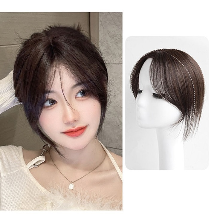 Tóc mái 3D layer rẽ ngôi 3DLY 💖FREESHIP💖 mái 3D tóc giả phủ hói, che ...