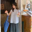 Áo babydoll nữ tay bồng cổ tàu form rộng ulzzang kiểu hàn basic thời trang
