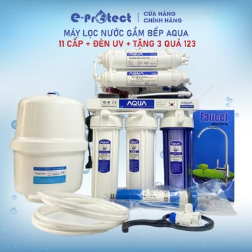 Máy lọc nước ION KIỀM - RO gầm tủ bếp AQUA MVS 4, 9, 10, 11, Có Đèn UV Uống trực tiếp tại vòi