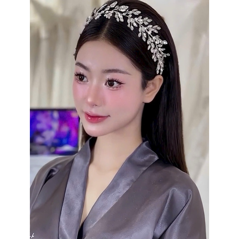 ✨✨✨Cài tóc cô dâu đơn giản lấp lánh