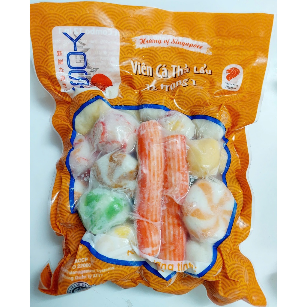 Viên Thả Lẩu Mix 12 vị trong 1 gói _Yosa Singapo 454g Tiện Lợi