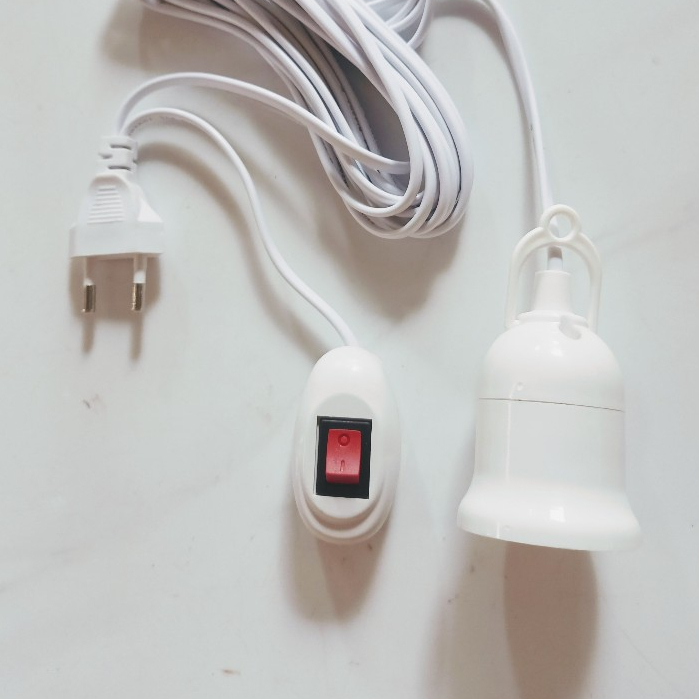 Đui đèn E27 liền dây có công tắc dài 5m