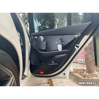 Bộ Dán Chống Xước Tapli Cửa Xe Mercedes C300, C200, C250  - Viền Vân Da Carbon Cao Cấp