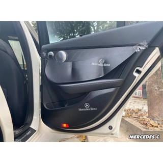 Bộ Dán Chống Xước Tapli Cửa Xe Mercedes C300, C200, C250  - Viền Vân Da Carbon Cao Cấp