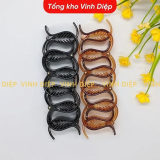 Set 12 kẹp tóc càng cua 5 răng nhiều màu cho nữ