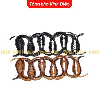 Set 12 kẹp tóc càng cua 5 răng nhiều màu cho nữ