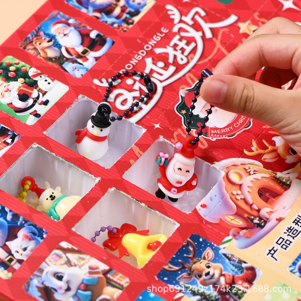 Hidden Box Hộp Mù Noel Giáng Sinh Bất Ngờ 40 ô Móc Khoá Noel Kuromi Labubu Capy Blind Box, Móc Khóa Quà Tặng Giáng Sinh