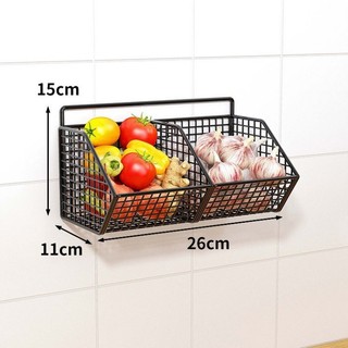 Giỏ Đựng Hành Tỏi Treo Tường - Kệ Nhà Bếp Siêu Dính