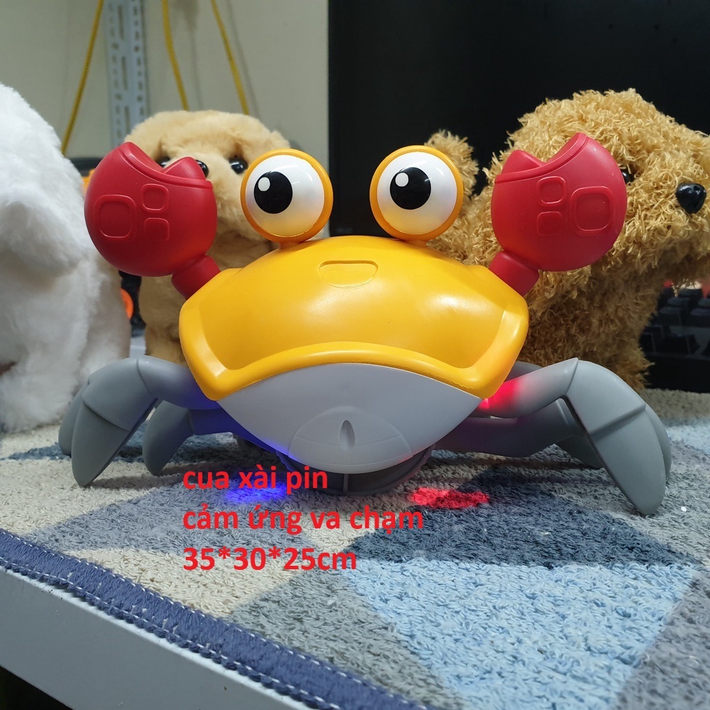 Đồ chơi cua cảm ứng XÀI PIN biết chạy trốn có đèn và nhạc. | Shopee ...