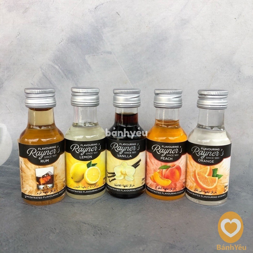 Tinh chất hương vanilla Rayners (cam, chanh, đào, rum, vani) Tự Chọn tạo mùi hương cho bánh,các món ăn(PLTC)