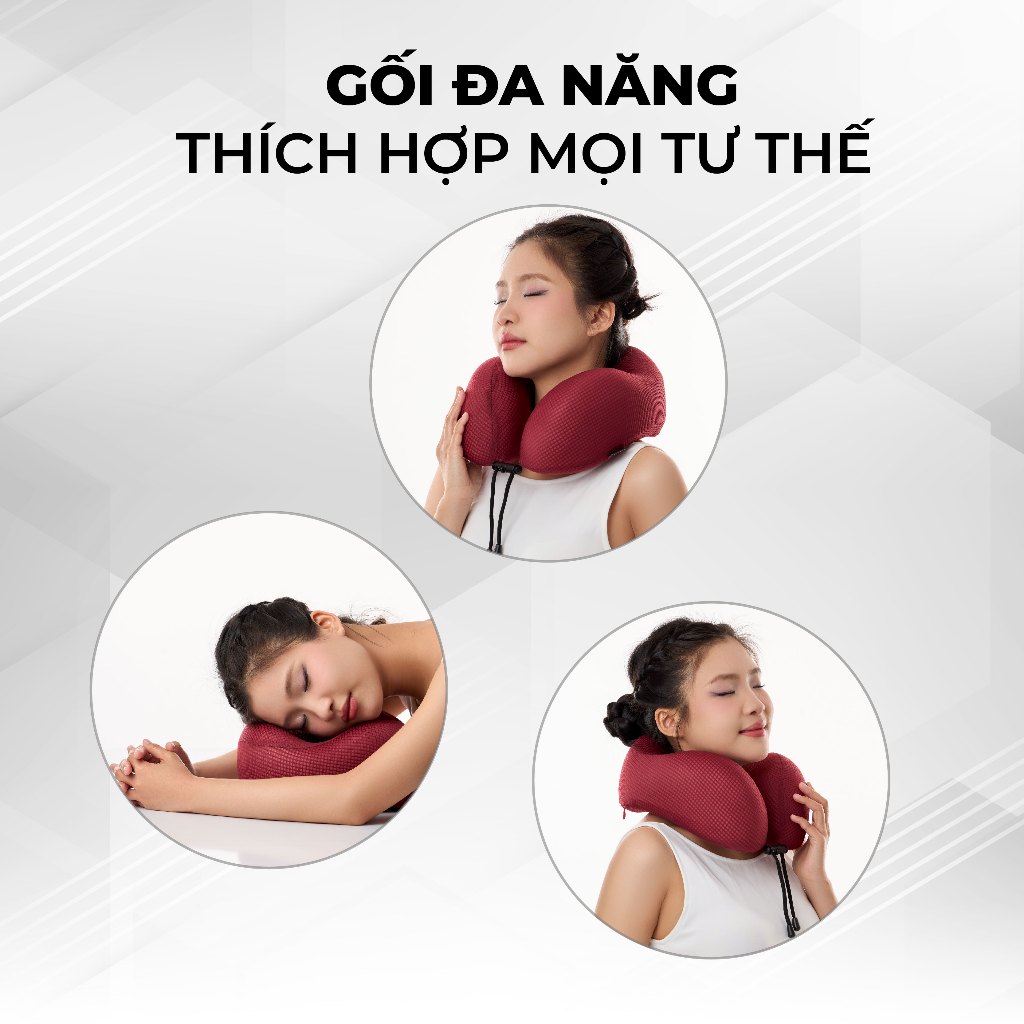 Ảnh Gối cổ du lịch/văn phòng MIAvn TA33217 - Ruột êm vỏ mềm chống mỏi cổ - Hàng Cao Cấp Chính Hãng 2