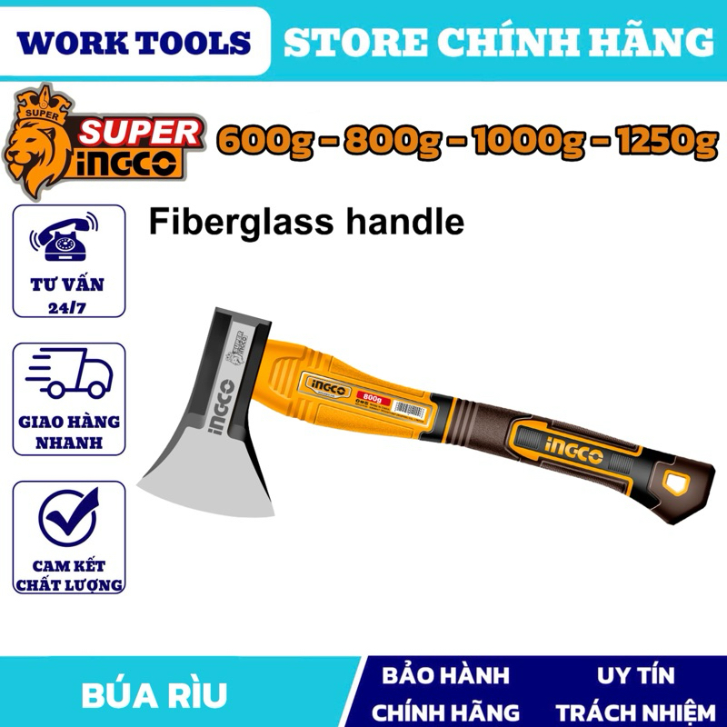 ĐỒ NGHỀ INGCO Búa rìu 600g —>1250g HAX0206008 - HAX081800 - HAX02010008 ...