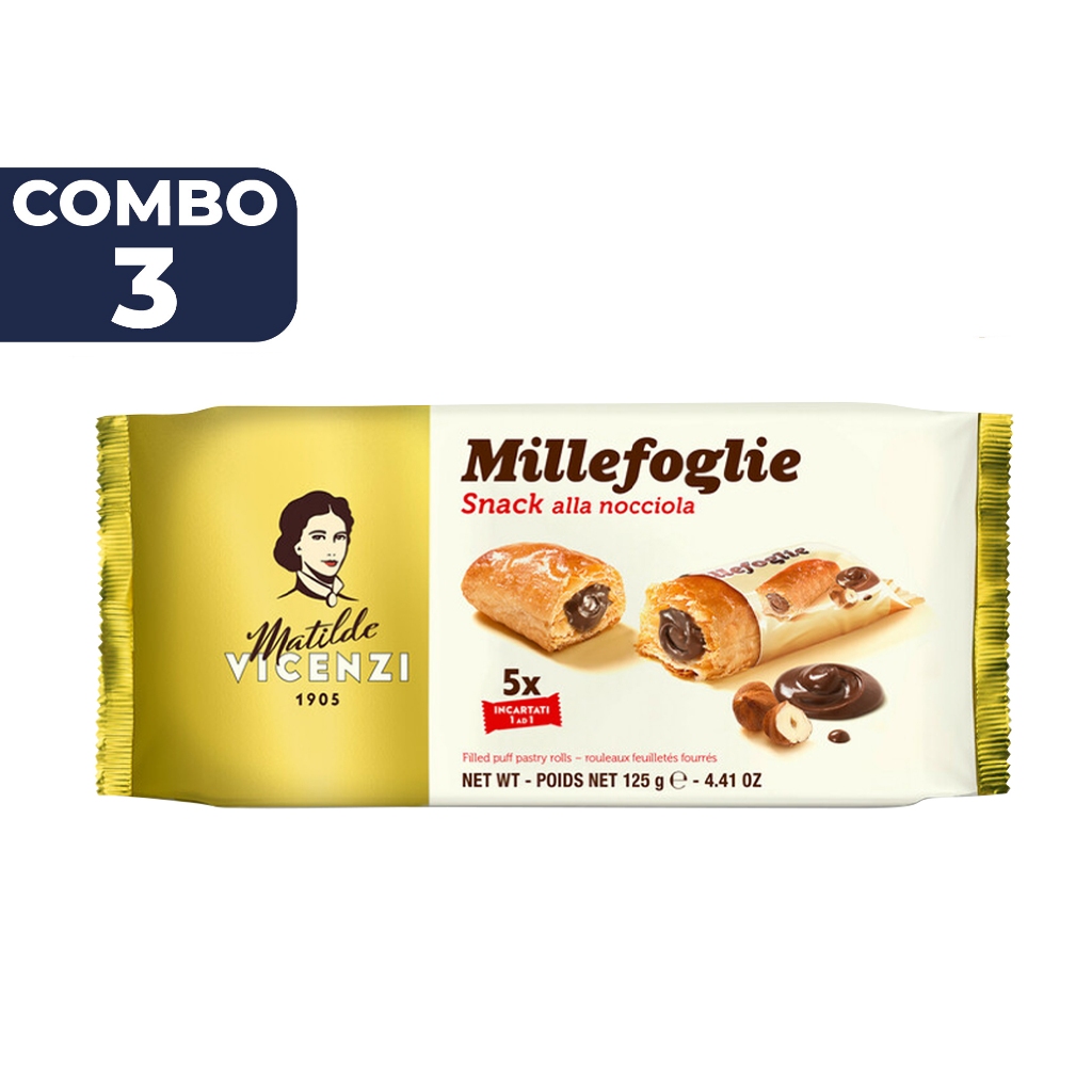 Ảnh Bánh ngàn lớp nhân kem hạt phỉ Minisnack Matilde Vicenzi nhập khẩu Ý 125g 2