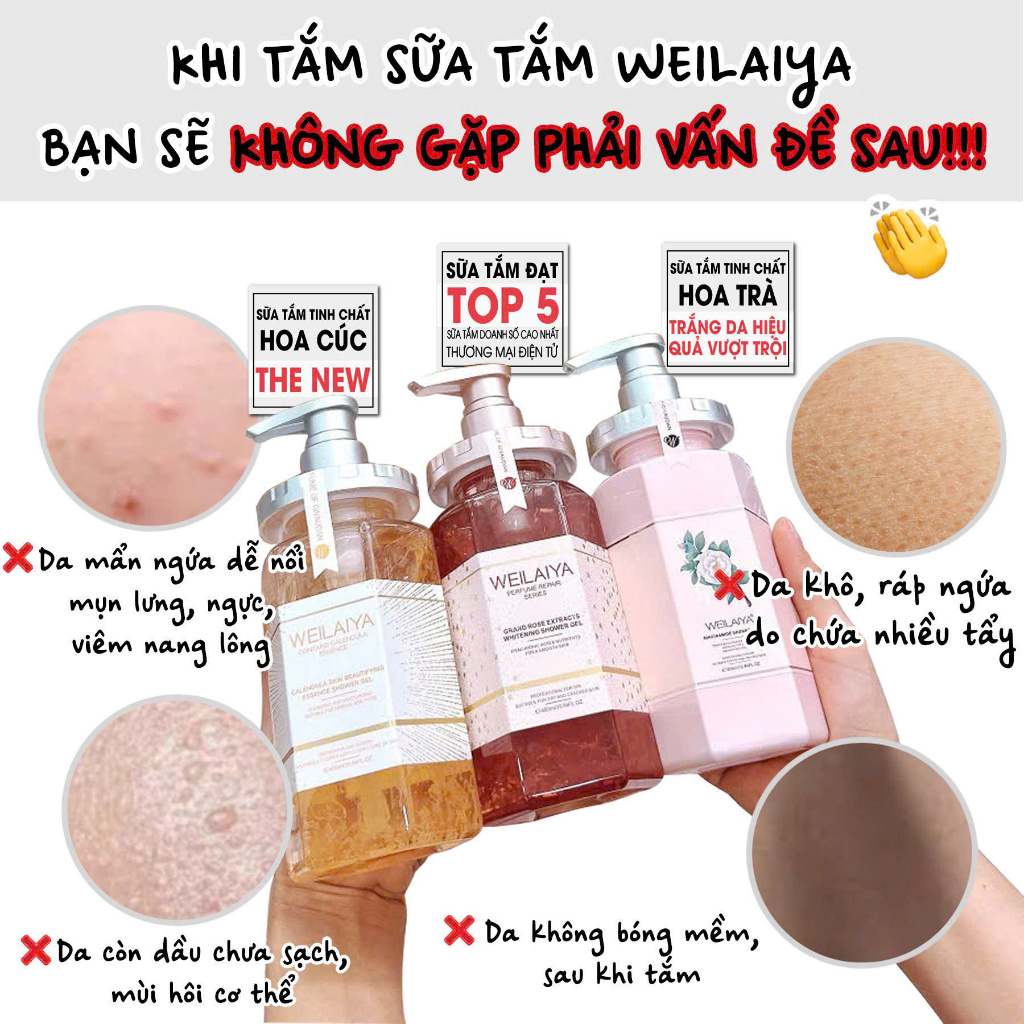 Ảnh Sữa Tắm Trắng Da Hương Nước Hoa Weilaiya Chính Hãng 450ml - Liên hệ giá tốt nhất 2
