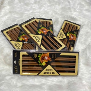 Bộ 10 Đôi Đũa Gỗ Kang Fu Lin KFL tự nhiên cao cấp, Đũa ăn an toàn lành tính cao cấp